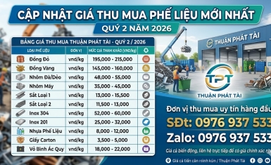 Giá thu mua phế liệu cập nhật mới nhất quý 2 năm 2026