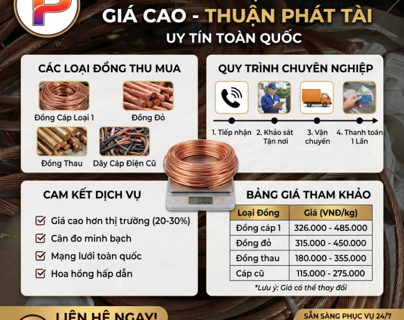 Thu Mua Đồng Phế Liệu Giá Cao Toàn Quốc | Tận Nơi, Hoa Hồng Cao
