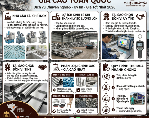 Thu Mua Phế Liệu Inox Giá Cao - Thu Mua Tận Nơi, Uy Tín