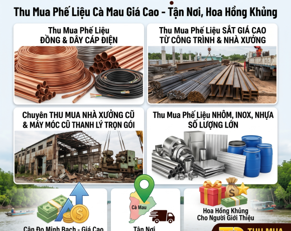 Thu Mua Phế Liệu Cà Mau Giá Cao - Tận Nơi, Hoa Hồng Khủng