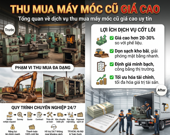 Thu Mua Máy Móc Cũ Giá Cao Tận Nơi - Thanh Toán Nhanh 24/7